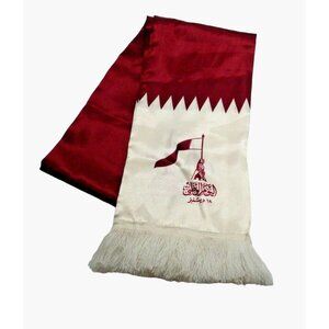 Qatar Flag National Day Scarf Football Team Soccer Pride